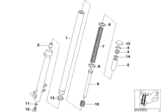 Stanchion / damper / spring