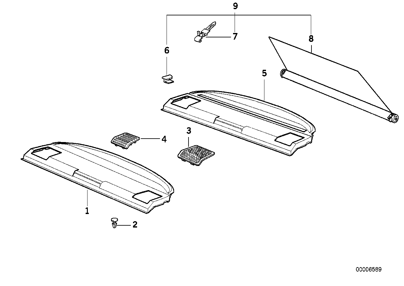 Solskyddsrullgardin lasthylla