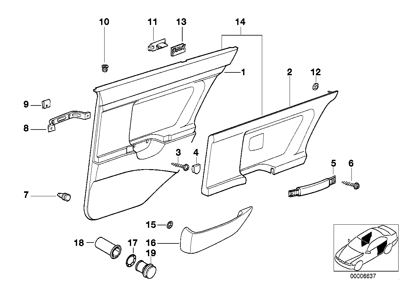 Türverkleidung hinten