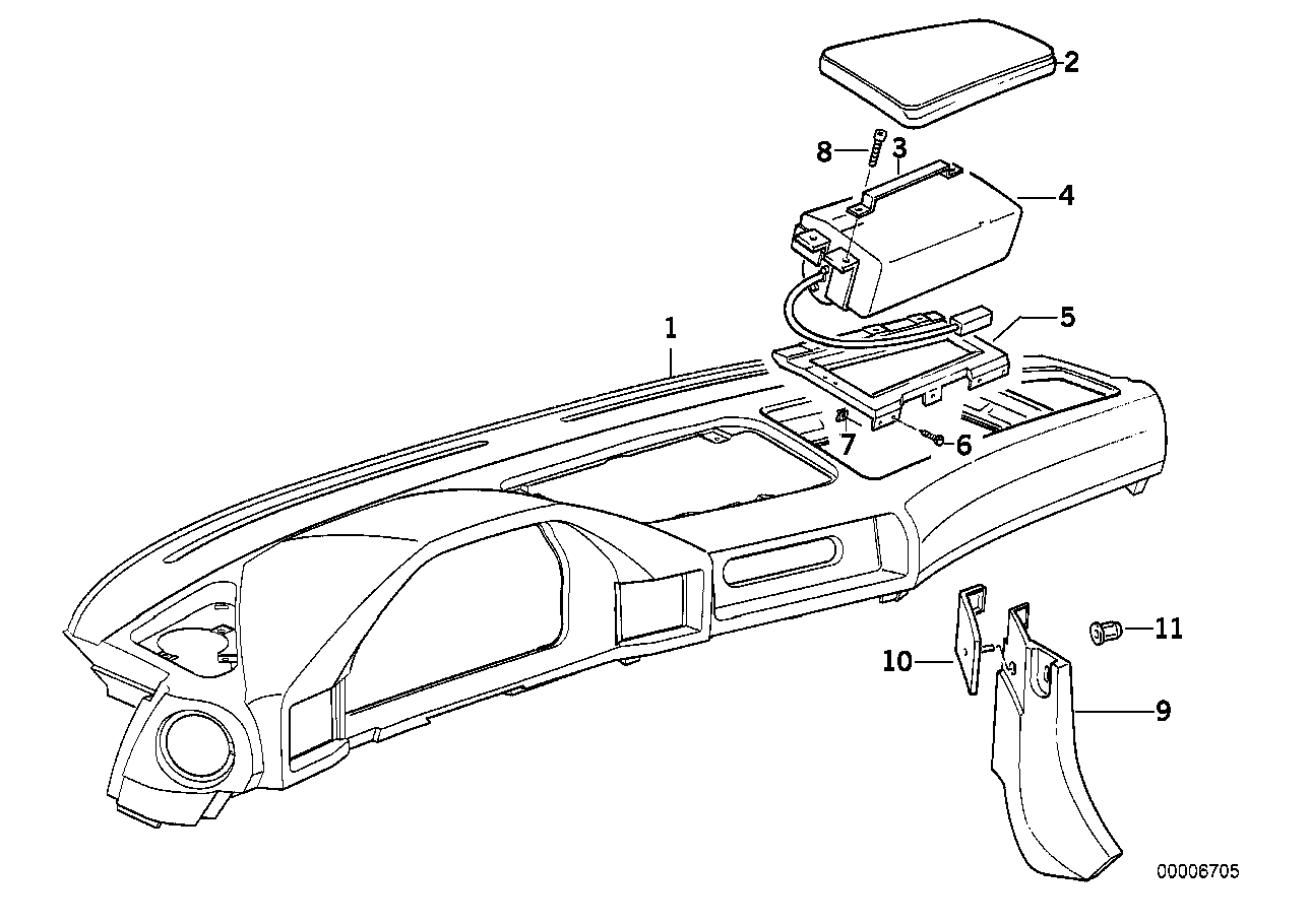 Verkl.Instrumententafel/Beifahrerairbag