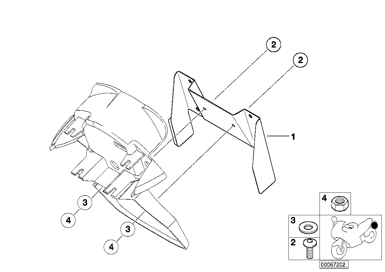 Adapter, nummerplaat-steun