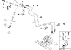 Brake pipe front ABS