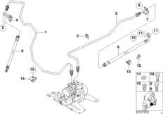 Brake pipe rear ABS