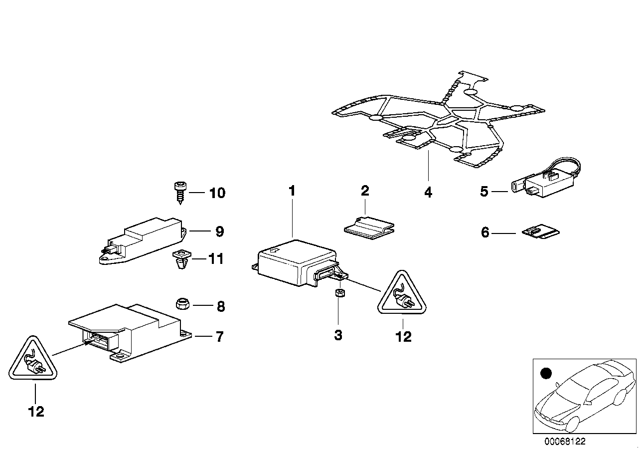 Electric parts, airbag