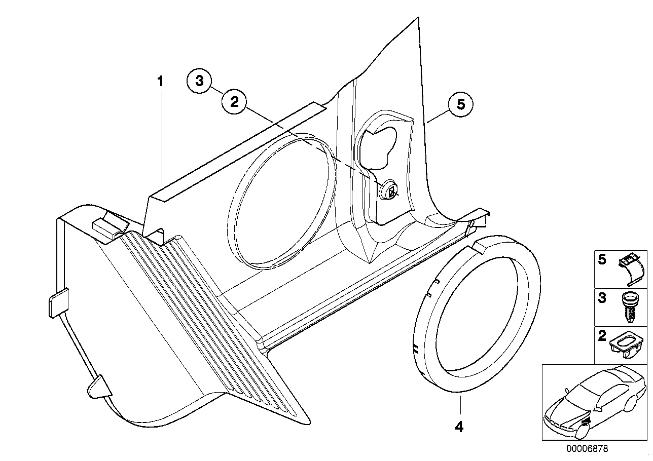 Bekleding zijdelings voetruimte