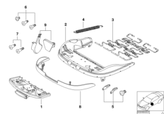Estrutura do banco desportivo BMW manual