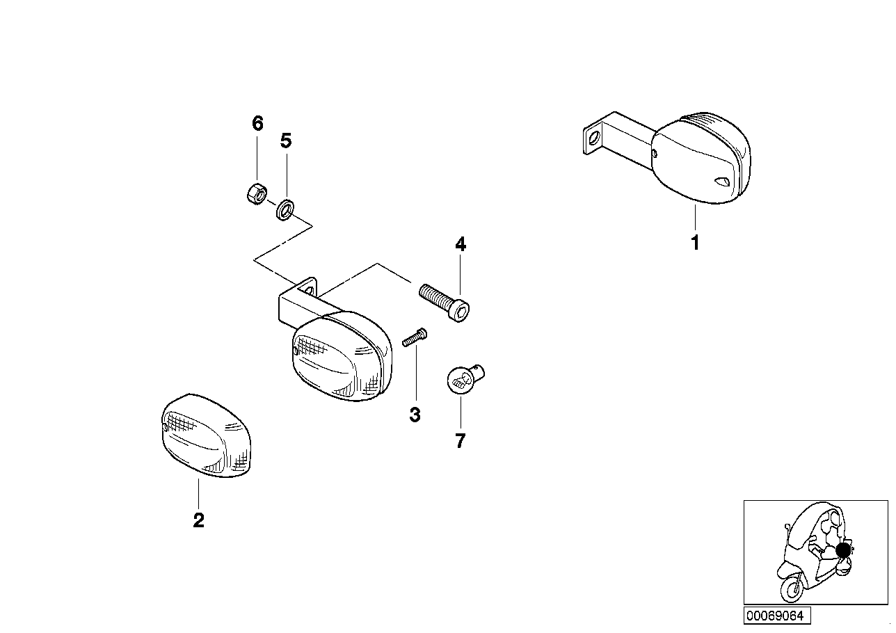 Turn indicator, rear