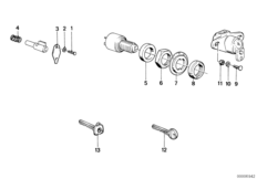 Mounting parts f set of locks