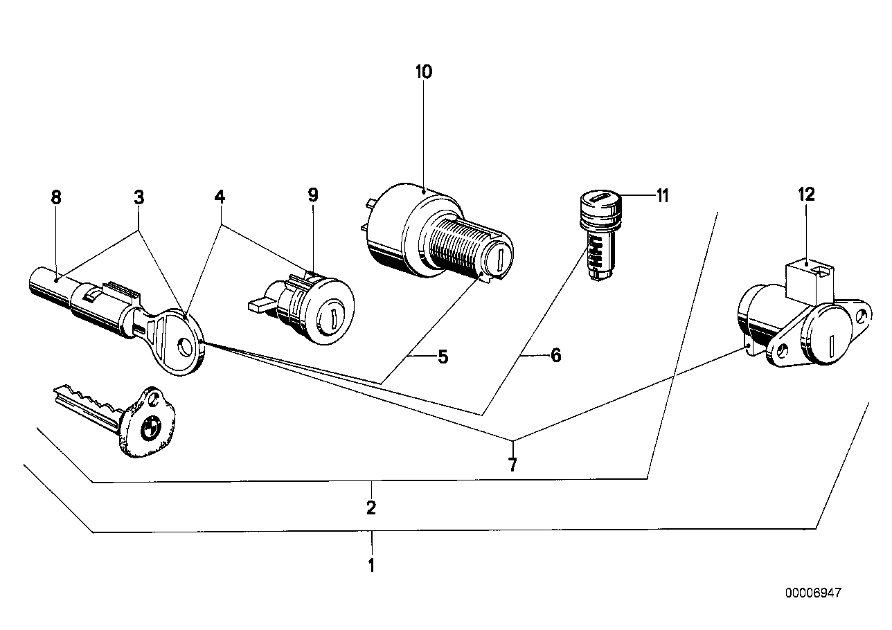 Conjunto de fechaduras