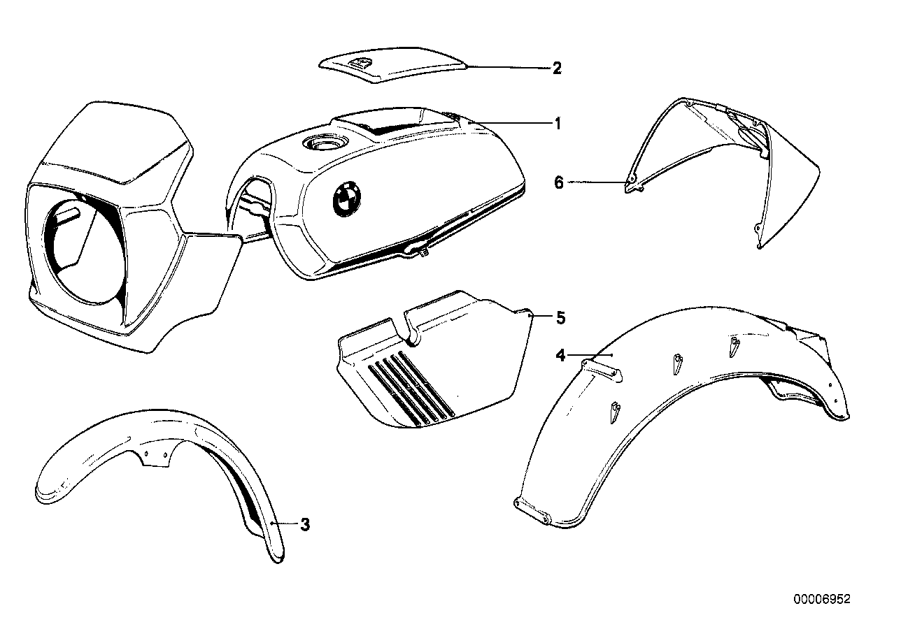 Painted parts 580 schwarzgrün RAL 6012