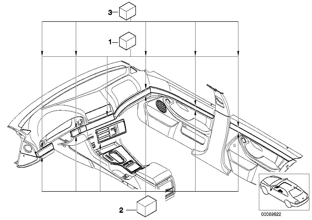 Jeu de moulures en bois