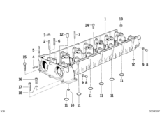 Cylinder head/intermediate housing