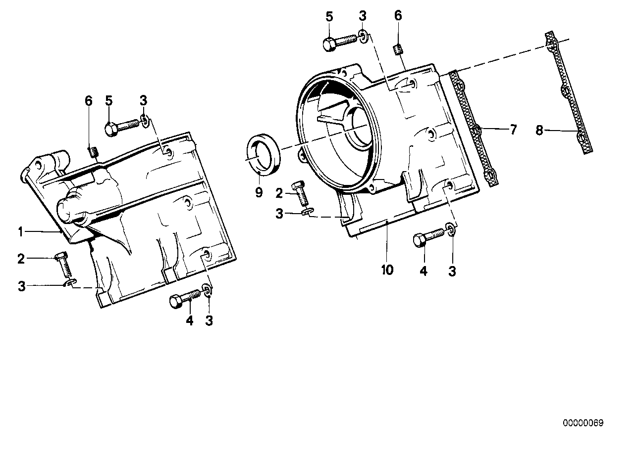 Caja de la distribucion parte superior