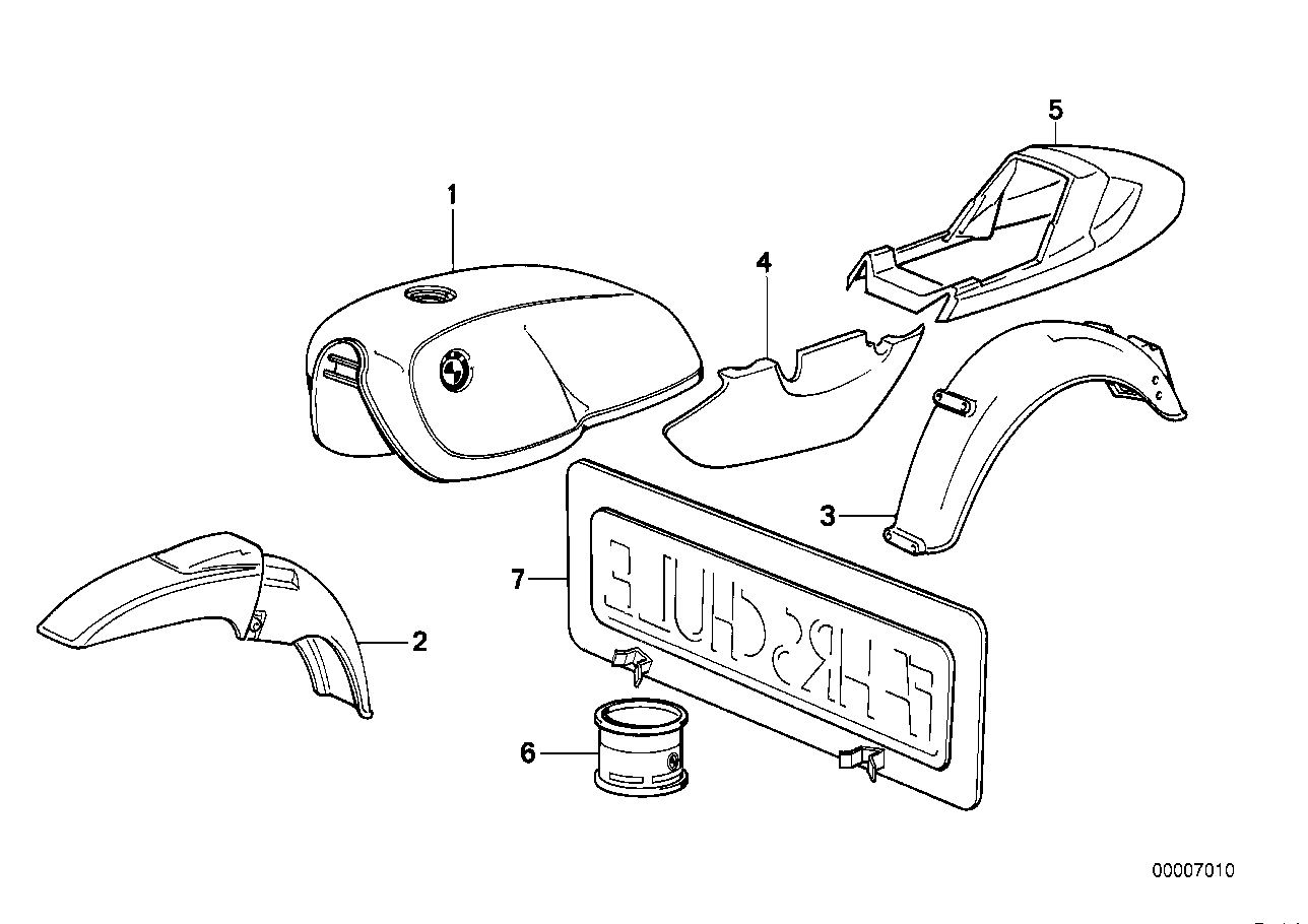 Painted parts 635 brillantsilber