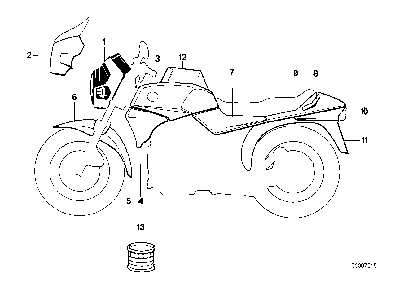 塗装済み部品 607 polizei-weiss