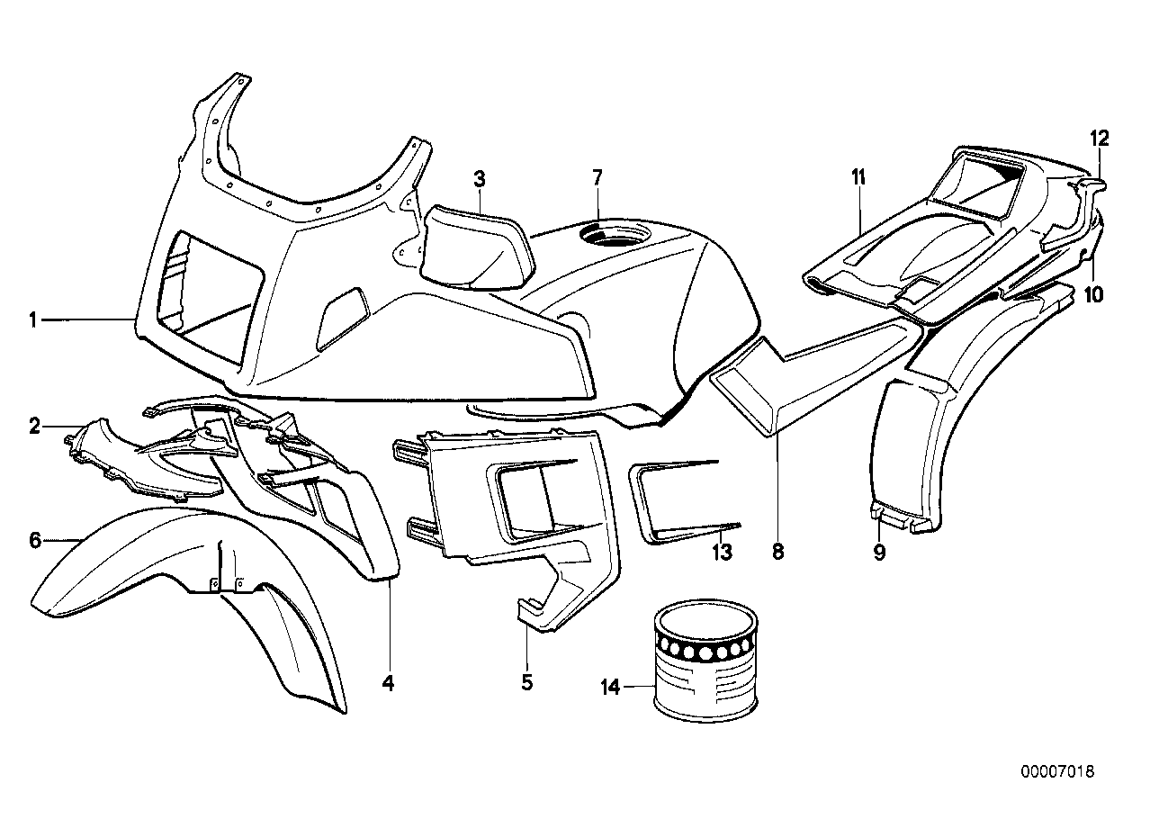 Lackierte Teile 646 stratos-grau