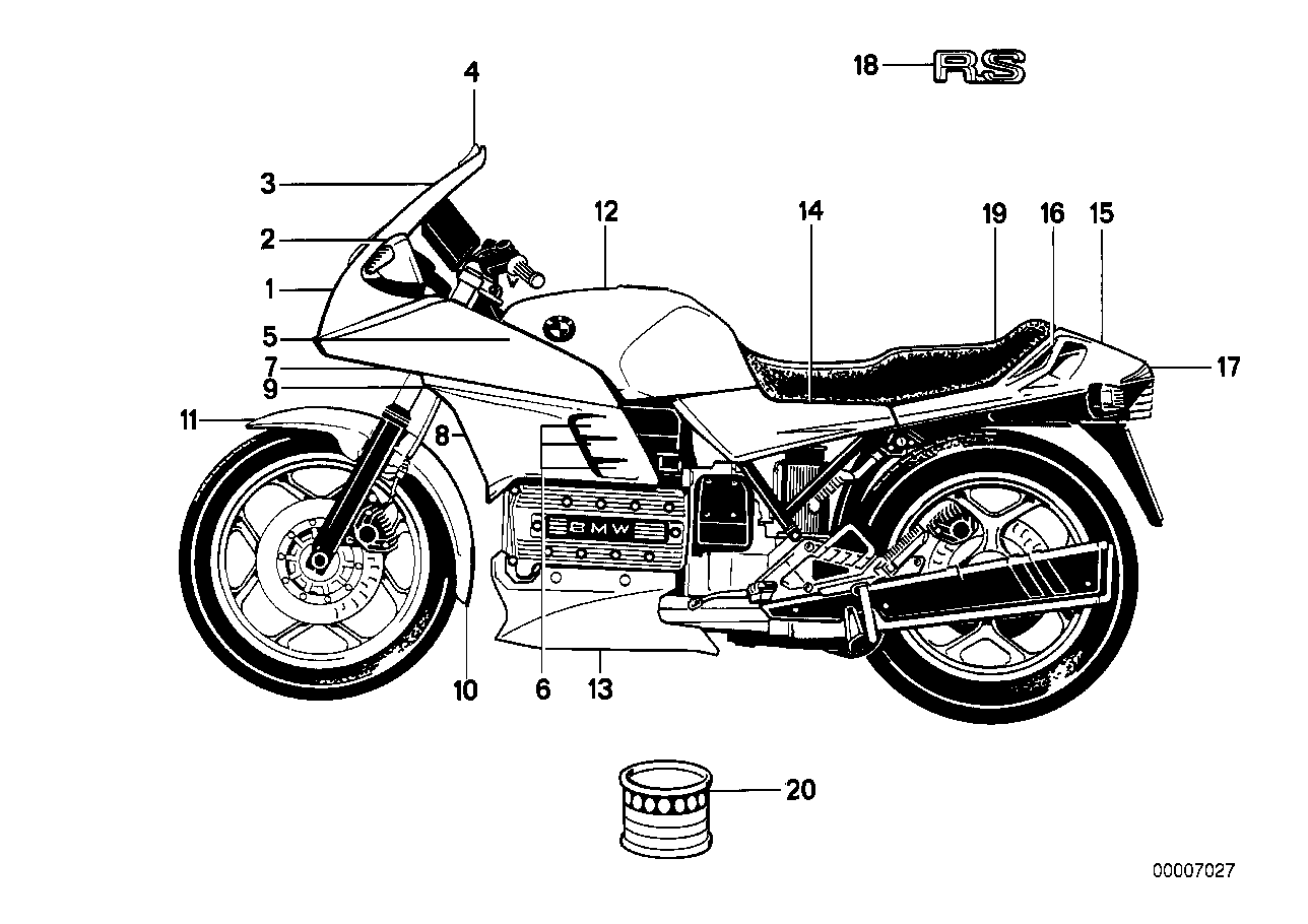 Części lakierowane 650 białe/niebieskie