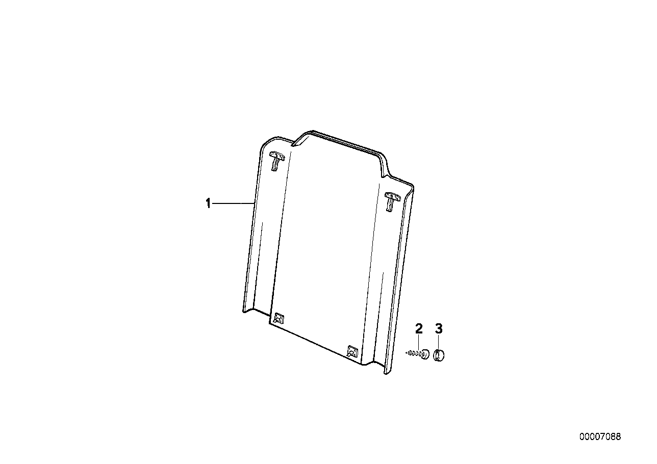 BMW Spor koltuk, Arka panel