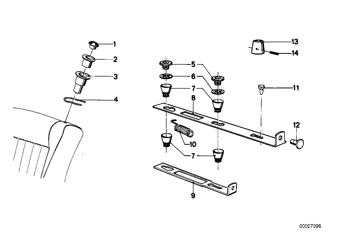 Asiento delantero-fijacion apoyacabezas