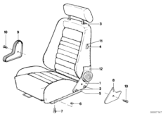 Recaro sport.sed.-závěs sedadla s lůžkem