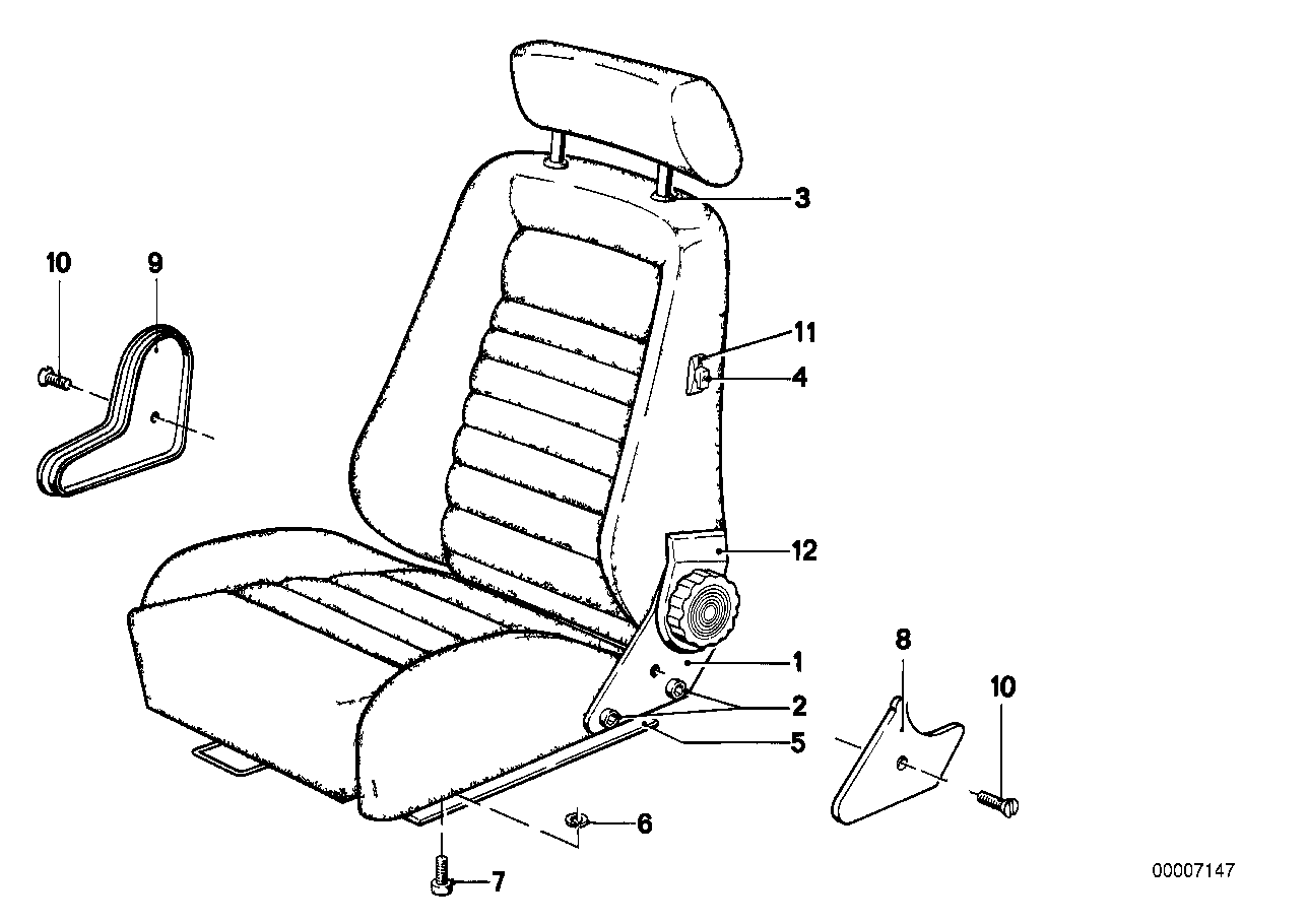 Recaro asient.deport.-herraje as.reposo