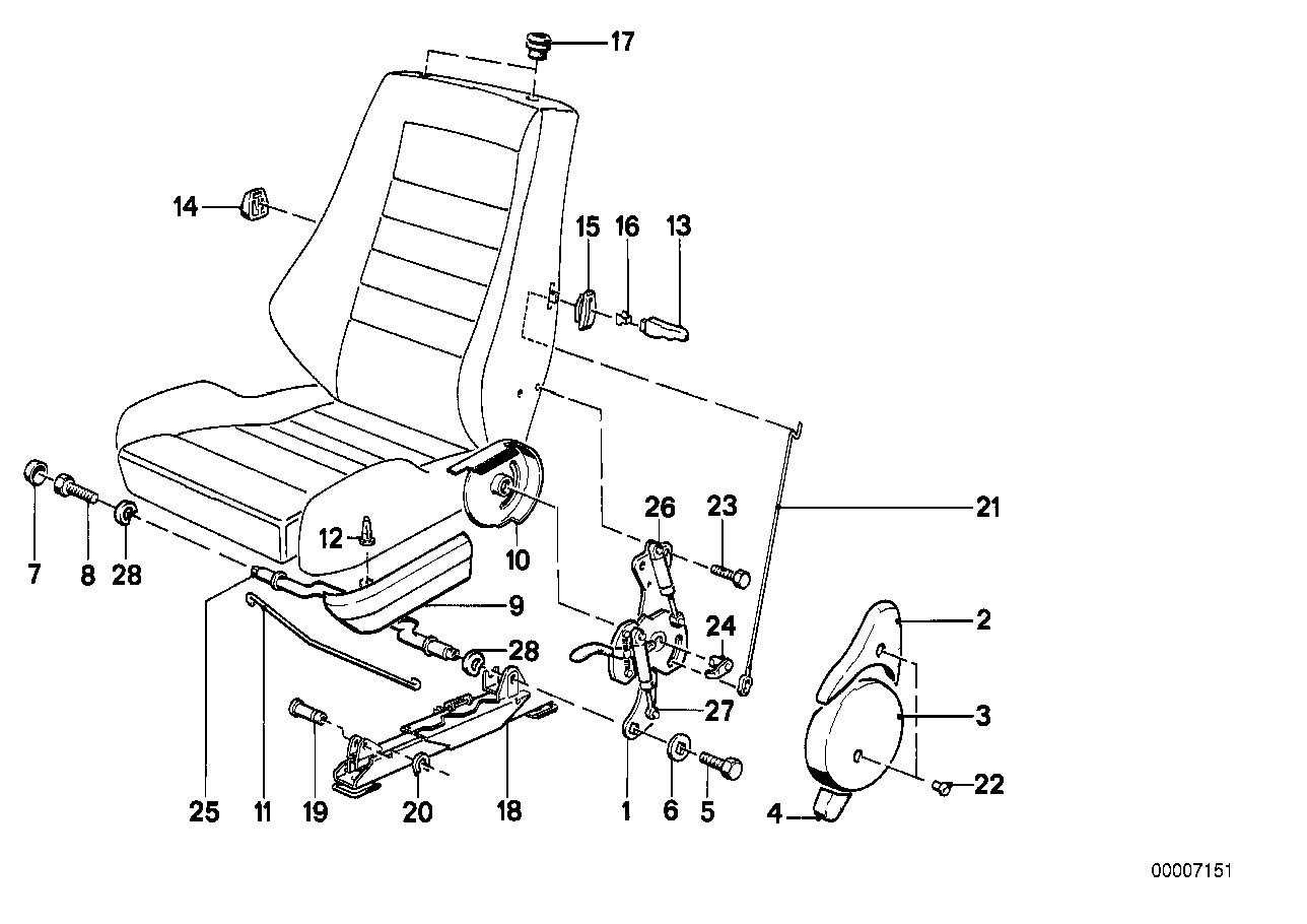 Recaro sportstol detaljer