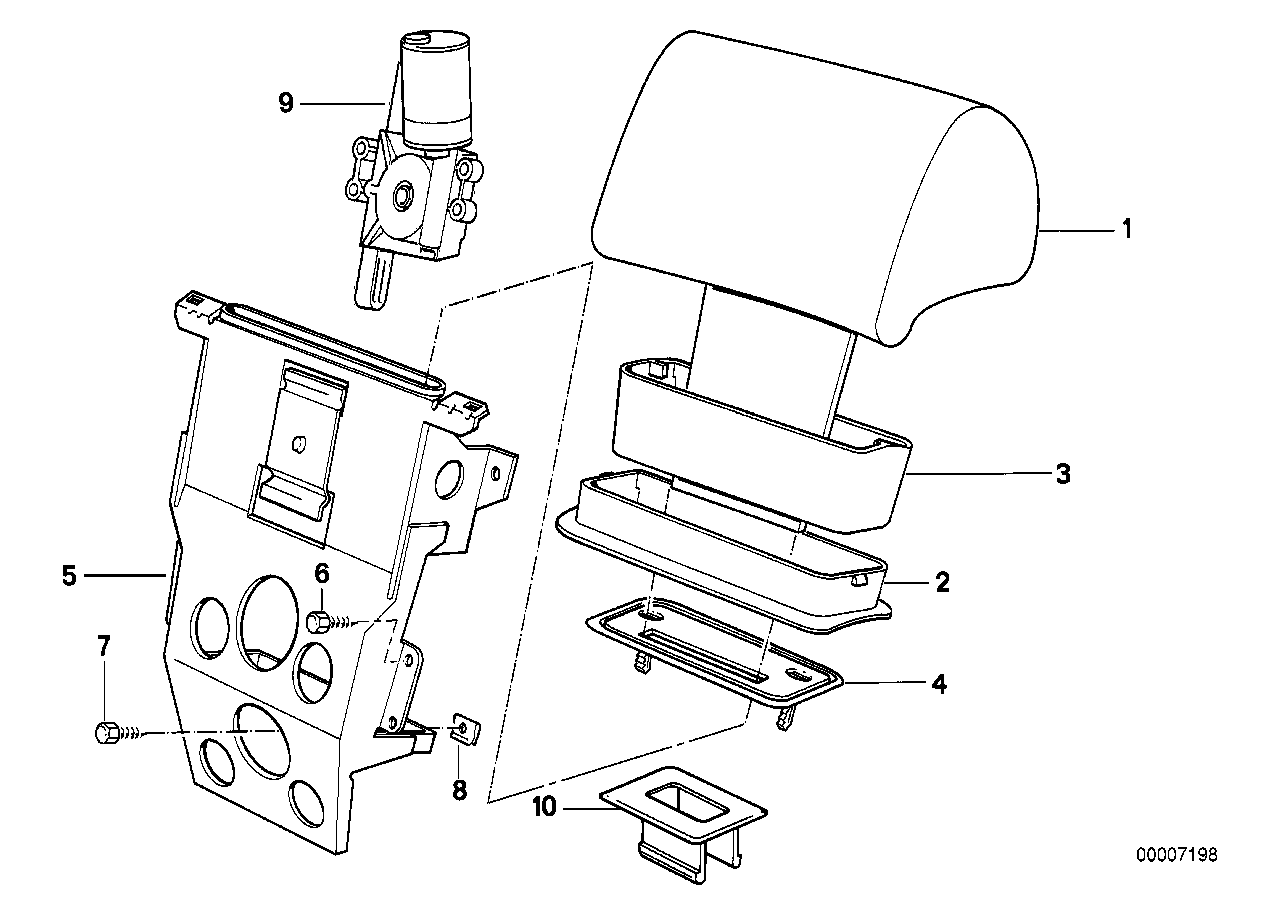 Kopfstütze hinten elektrisch