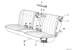 Siège appui/baquet/support serrure arr.