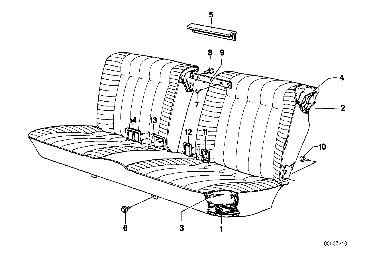 Siège appui/baquet/support serrure arr.