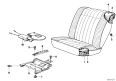 Asiento muelle ajust. el/apoyo tras.