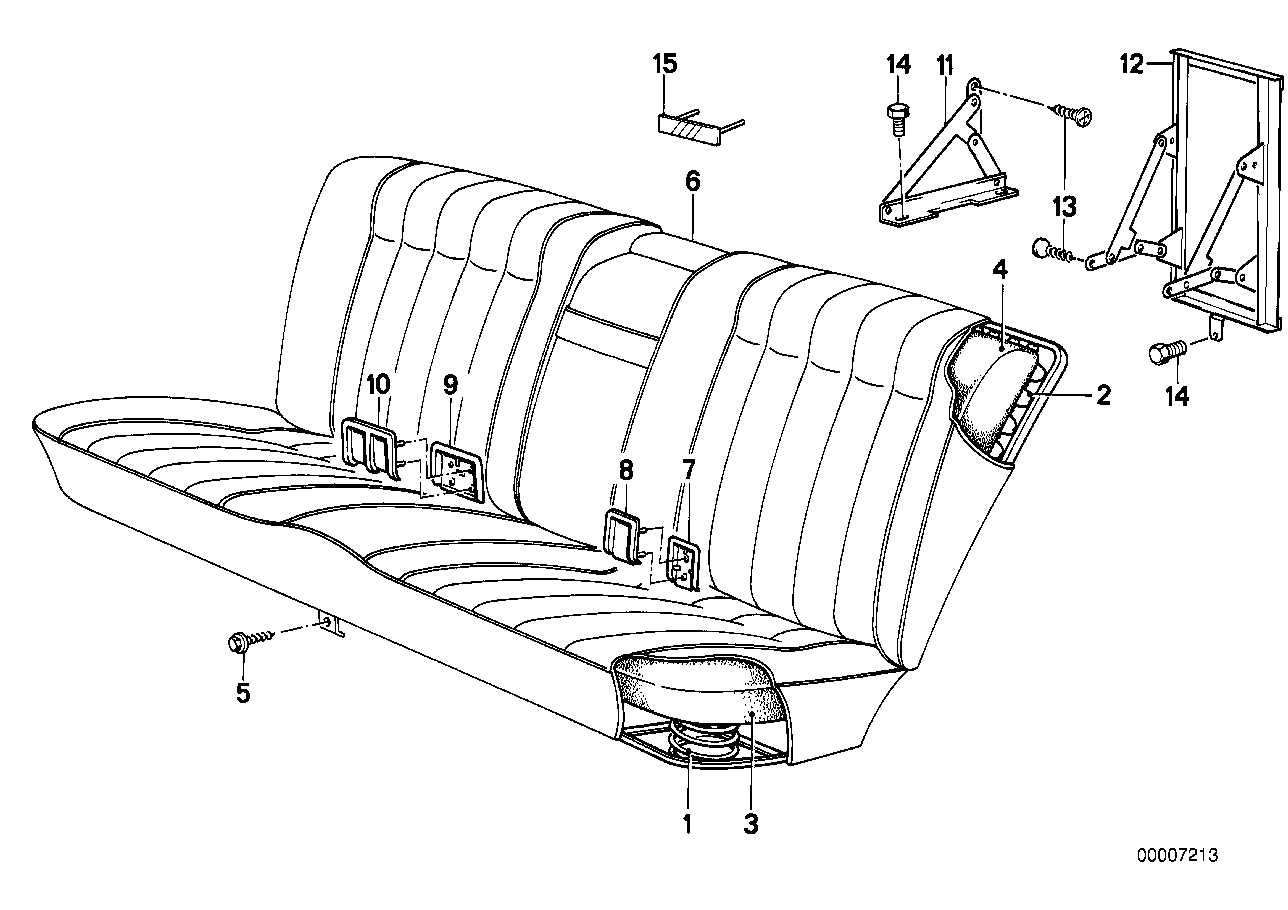 Sitz hinten Federkern/Auflage