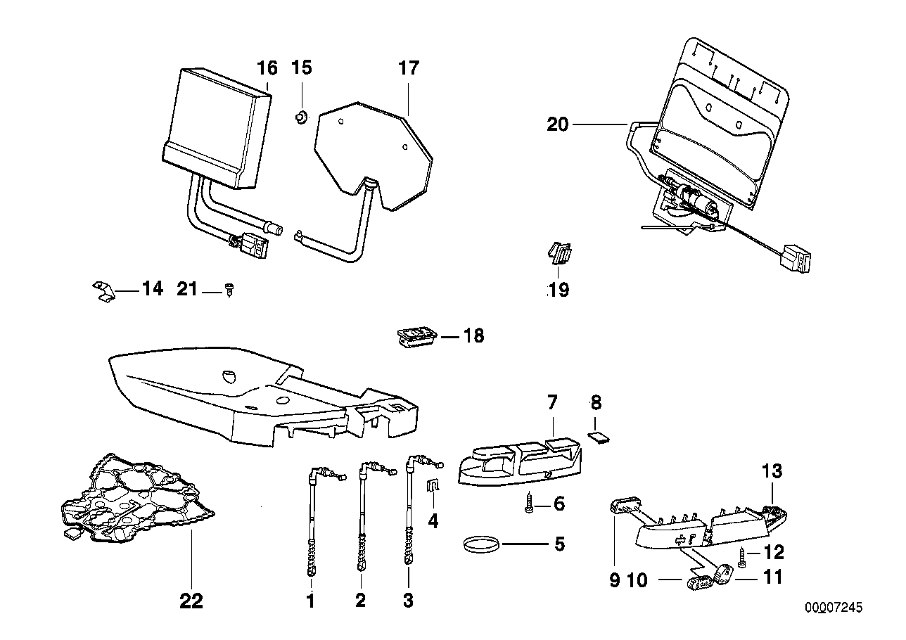 Piezas de accionam.asiento delantero