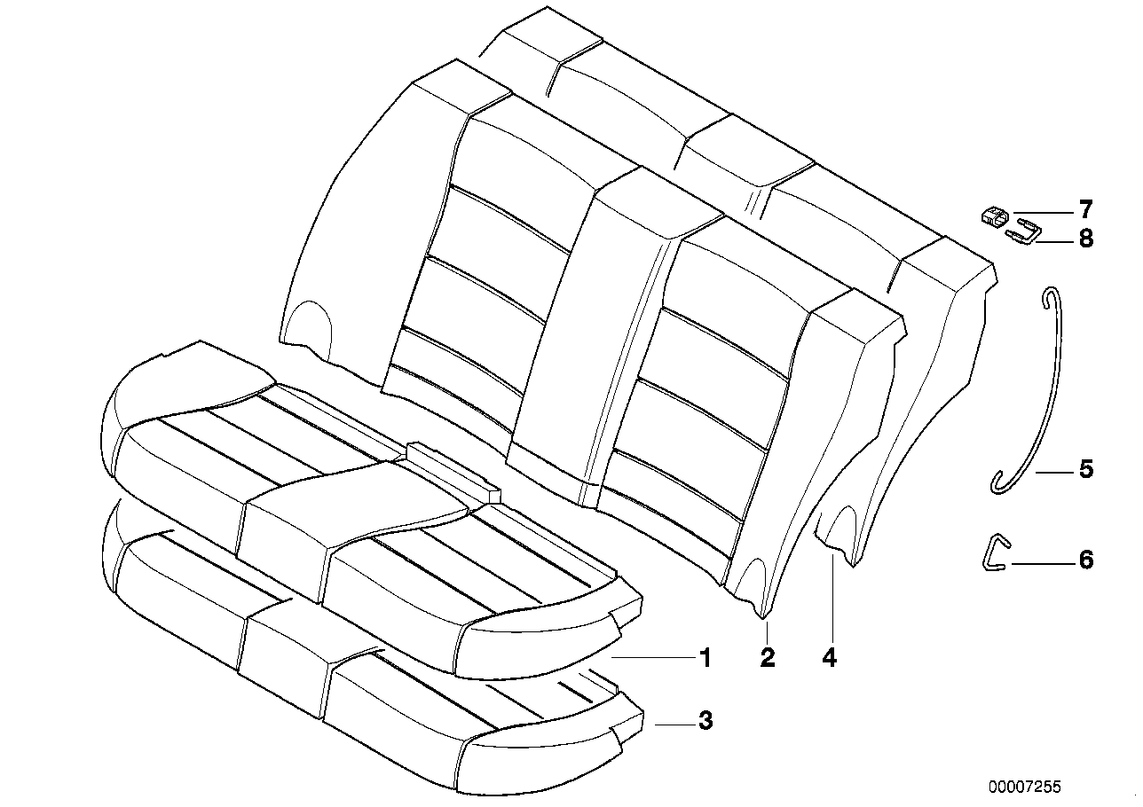 Sedile post. imbott. e riv. sedile base