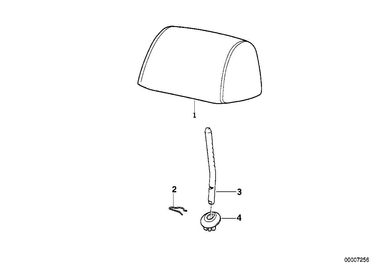 座椅 后部 头枕