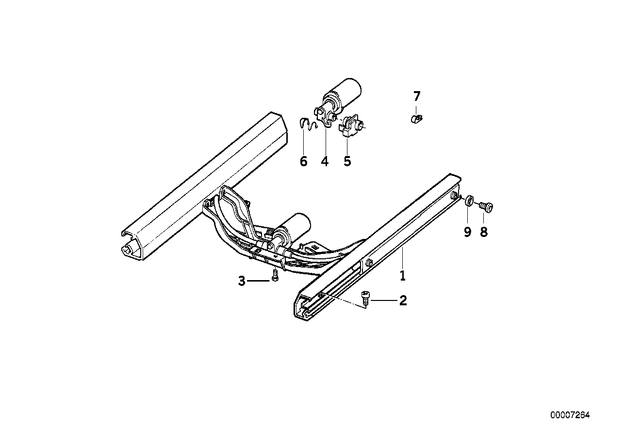 BMW sports seat seat rail electrical