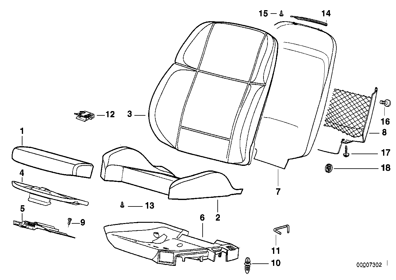 BMW sportstol underlag/sitsskaal