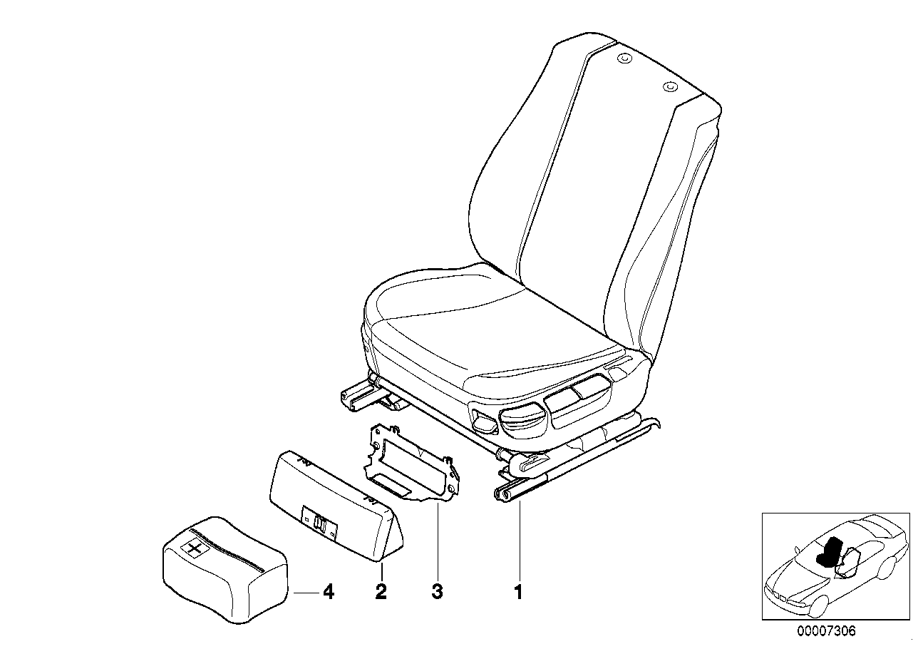 Seat, front, complete seat