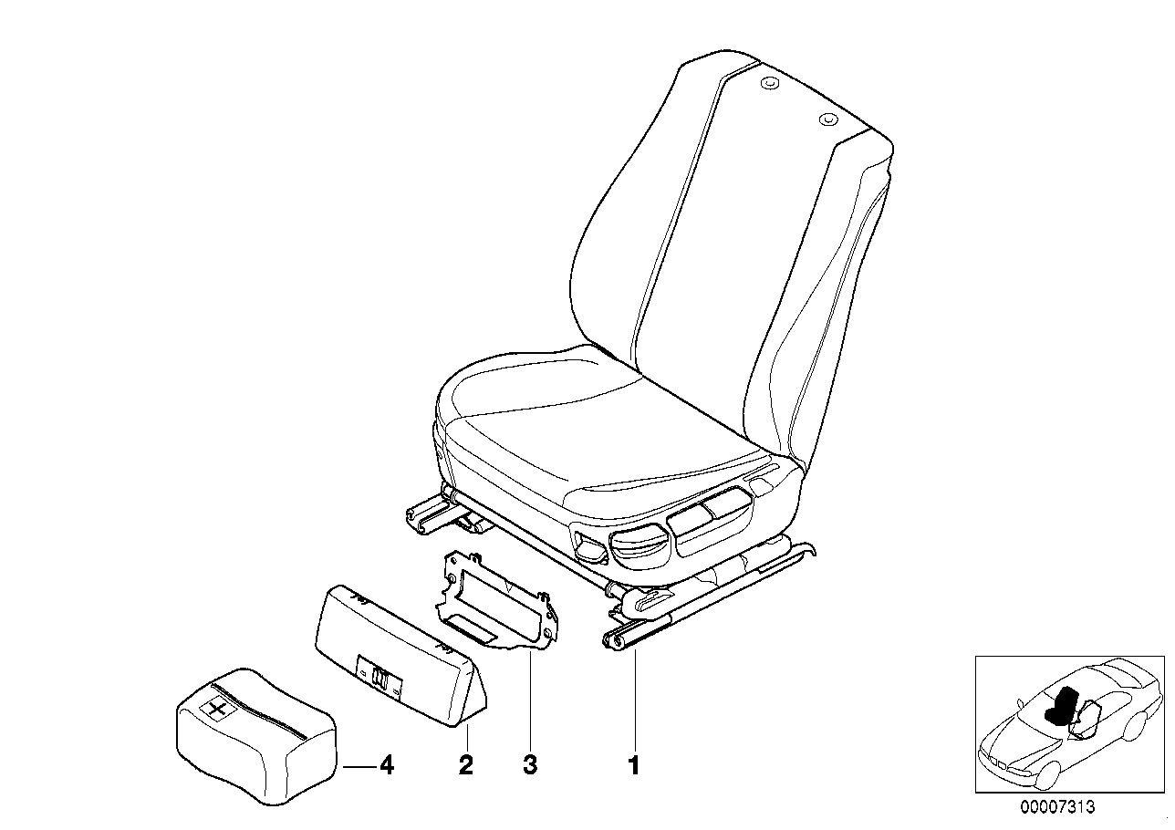 Seat, front, complete seat