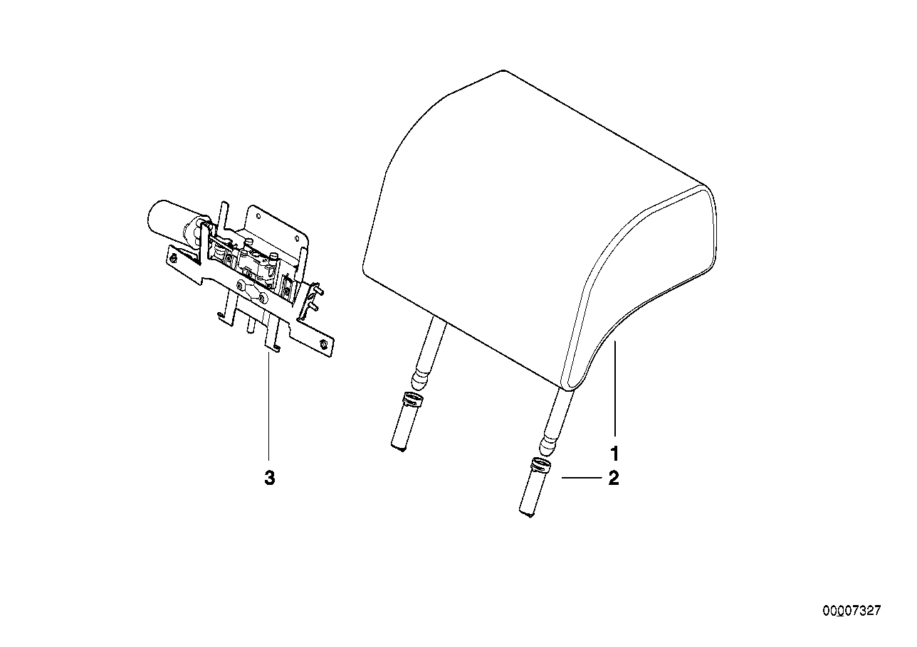 Sitz hinten Kopfstütze