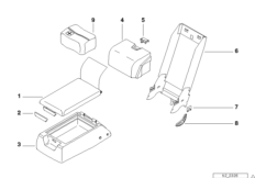 Rear seat centre armrest