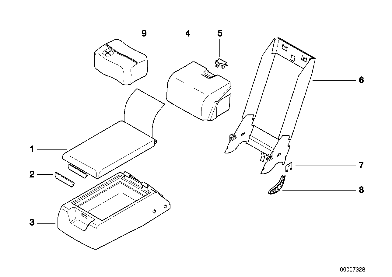 Rear seat centre armrest