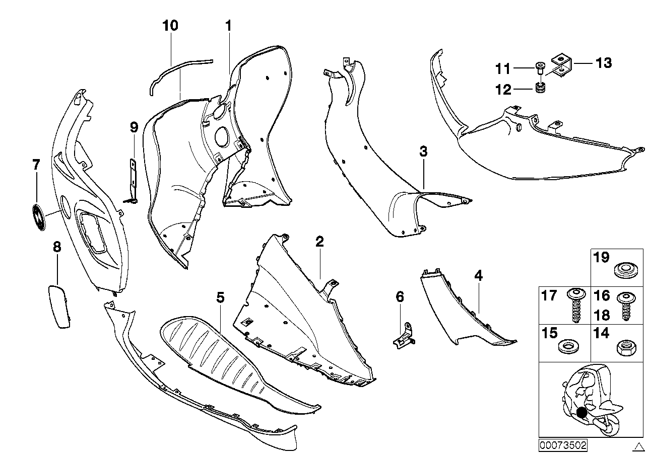 Piezas de revestimiento p estribo