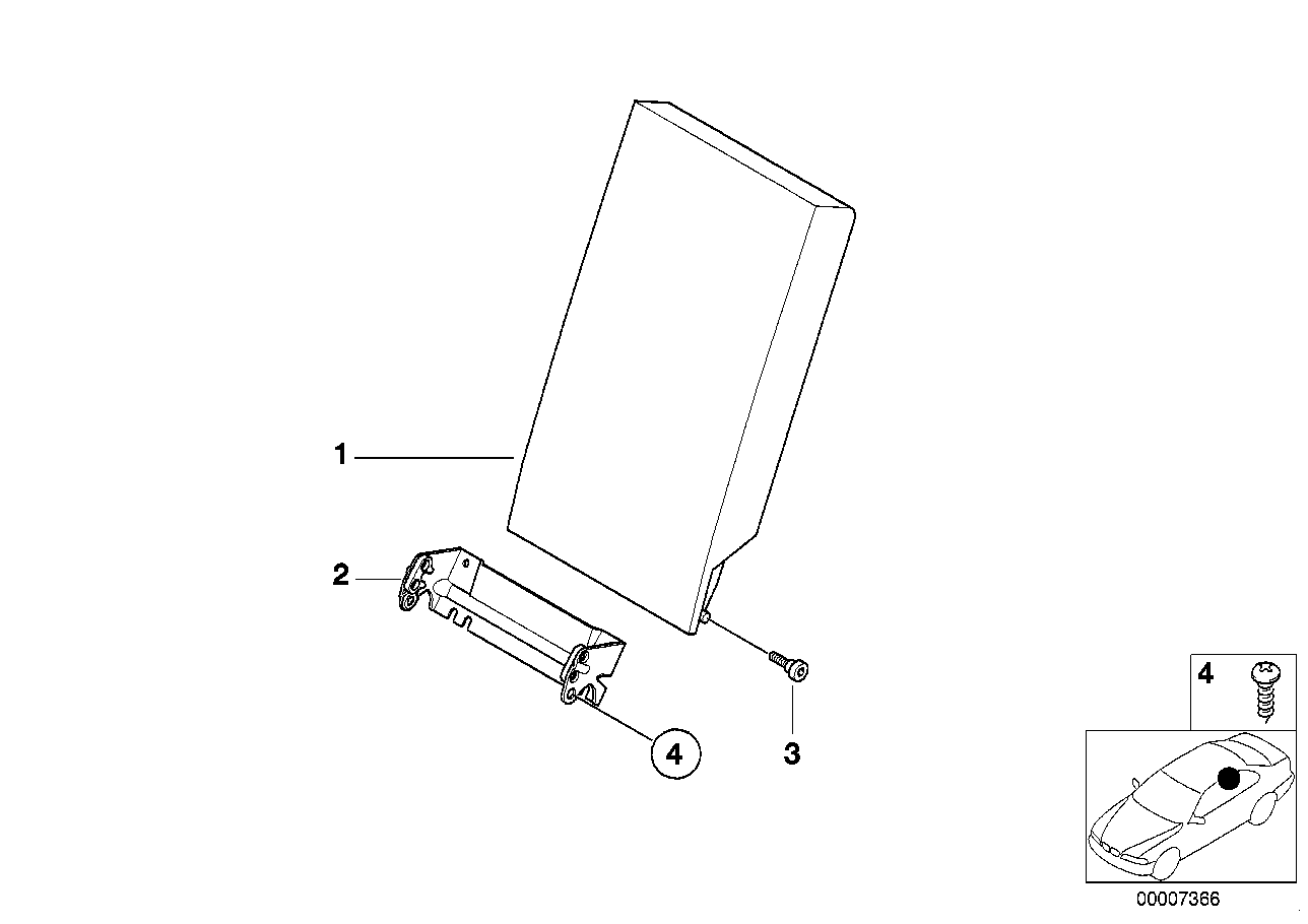 Rear seat centre armrest