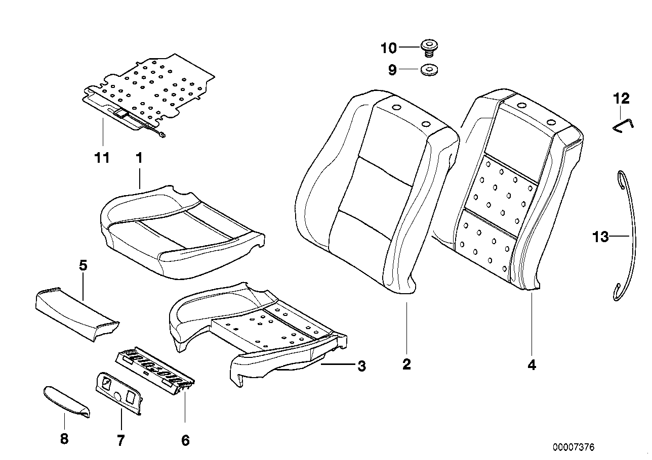 Seat, front, cushion &cover, sports seat