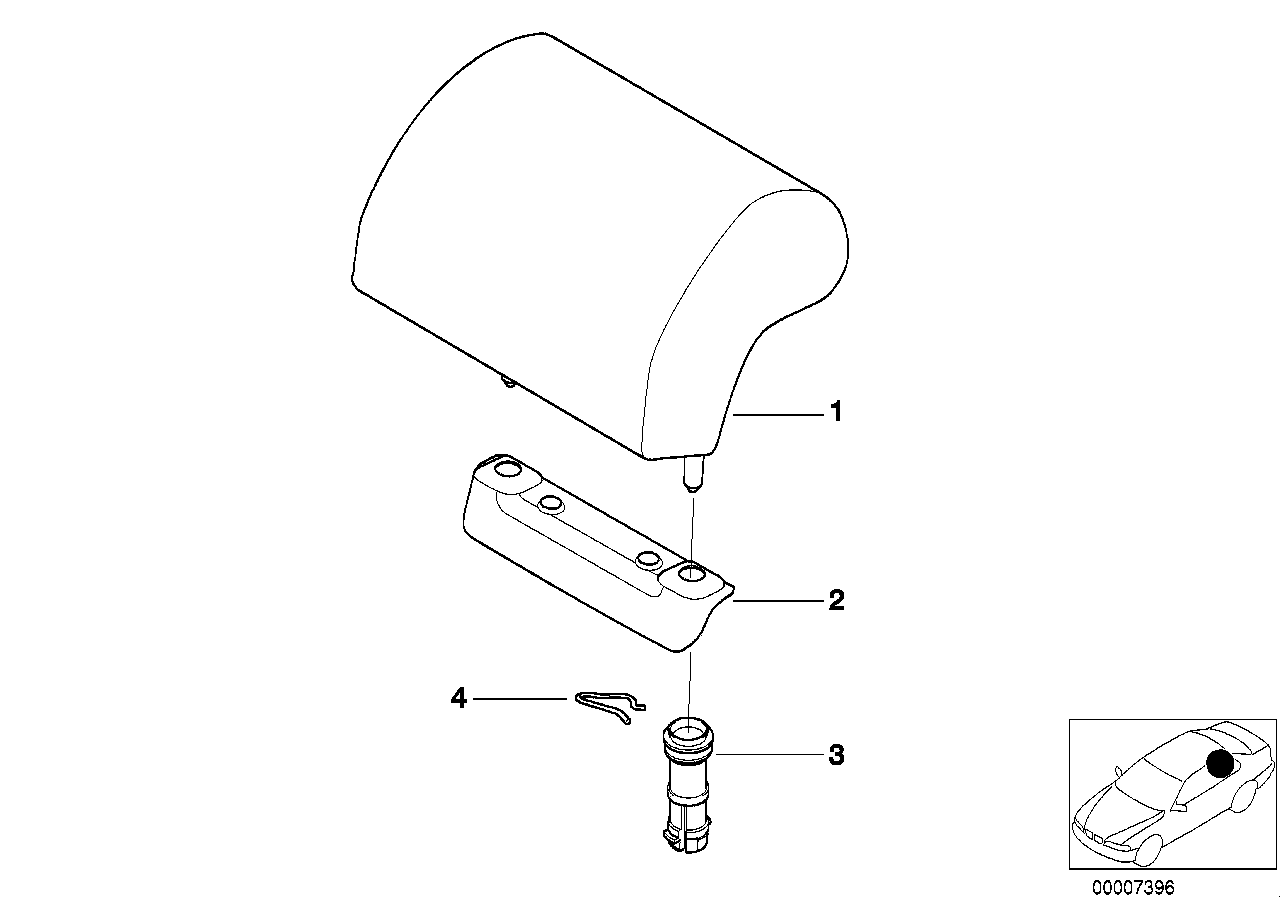 Asiento tras. apoyacabezas central