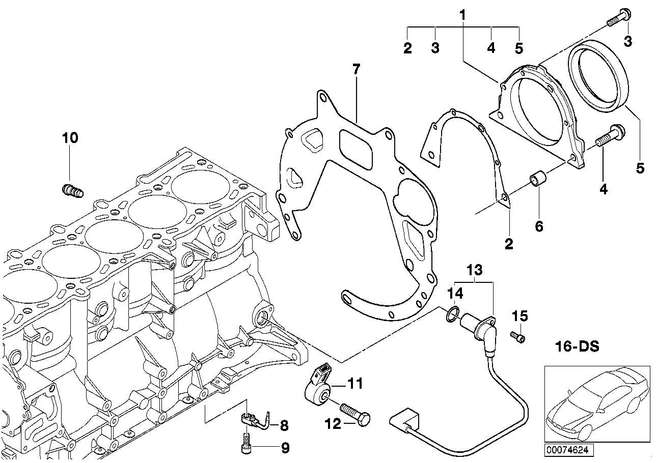 Engine block mounting parts