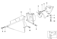 Fan housing, mounting parts