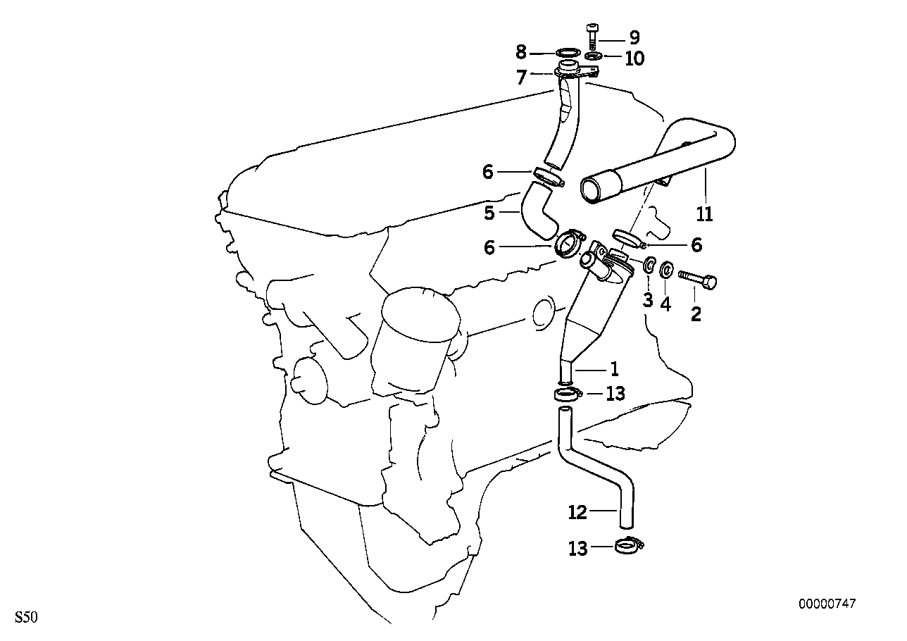 Crankcase-Ventilation/oil separator