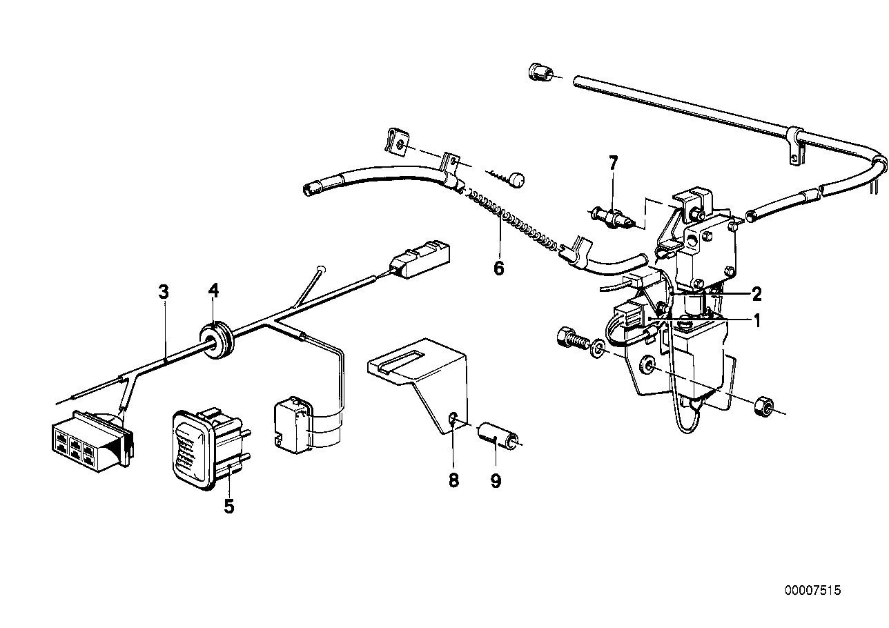 Cde electrique de toit ouvrant inclin.