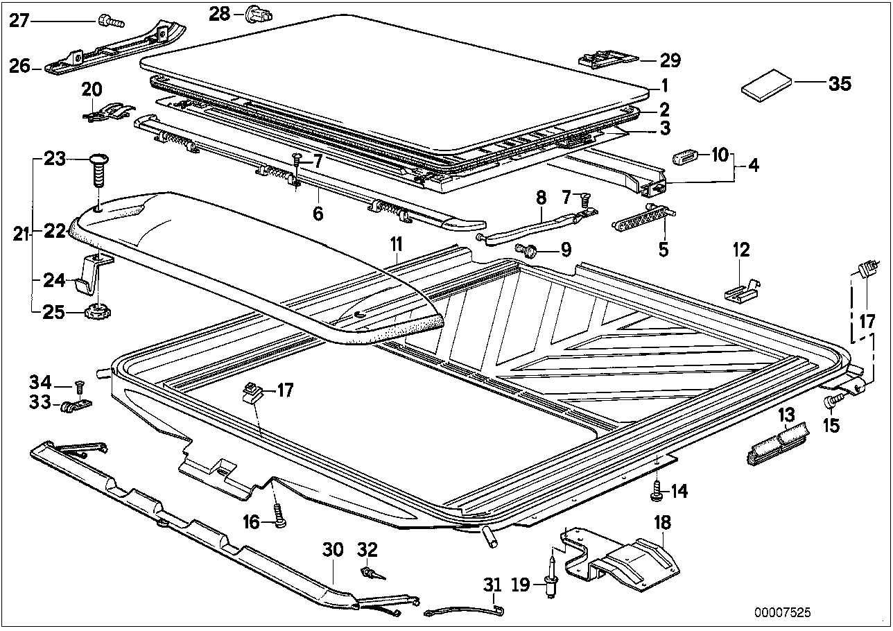 Schiebehebedach-Deckel/Himmelrahmen